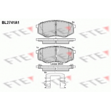 BL2741A1 FTE Комплект тормозных колодок, дисковый тормоз