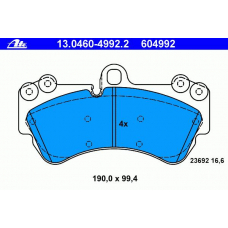 13.0460-4992.2 ATE Комплект тормозных колодок, дисковый тормоз