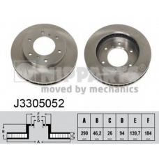 J3305052 NIPPARTS Тормозной диск