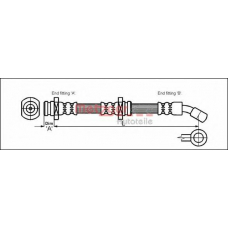 4110088 METZGER Тормозной шланг