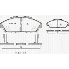 8110 40971 TRIDON Brake pads - front