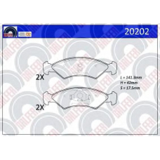 20202 GALFER Комплект тормозных колодок, дисковый тормоз