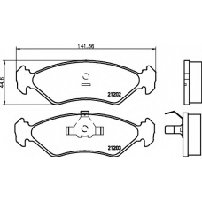 8DB 355 007-391 HELLA Комплект тормозных колодок, дисковый тормоз