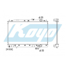 PA030182 KOYO P-tank corrugate-fin ass'y