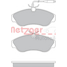 1170516 METZGER Комплект тормозных колодок, дисковый тормоз