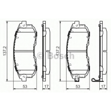 0 986 494 337 BOSCH Комплект тормозных колодок, дисковый тормоз