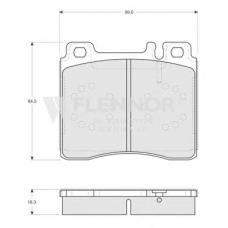 FB210296 FLENNOR Комплект тормозных колодок, дисковый тормоз