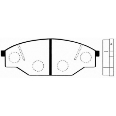 J PA-240AF JAPANPARTS Комплект тормозных колодок, дисковый тормоз