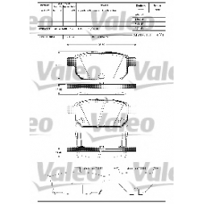 601285 VALEO Комплект тормозных колодок, дисковый тормоз