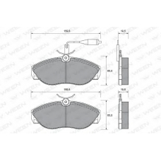 151-1643 WEEN Комплект тормозных колодок, дисковый тормоз