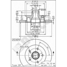 BS 7393 BRECO Тормозной диск