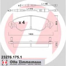 23276.175.1 ZIMMERMANN Комплект тормозных колодок, дисковый тормоз