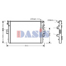 400850N AKS DASIS Радиатор, охлаждение двигателя