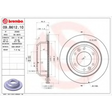 09.B612.10 BREMBO Тормозной диск