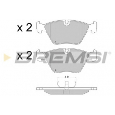 BP2665 BREMSI Комплект тормозных колодок, дисковый тормоз