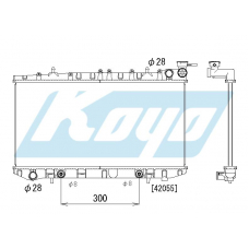 PA020310 KOYO P-tank corrugate-fin ass'y