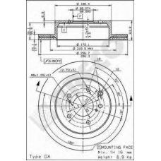BS 8261 BRECO Тормозной диск
