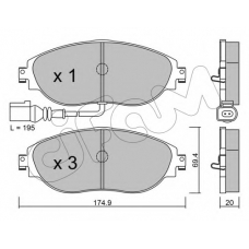 822-952-0 CIFAM Комплект тормозных колодок, дисковый тормоз