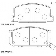 KD2769 ASIMCO Комплект тормозных колодок, дисковый тормоз