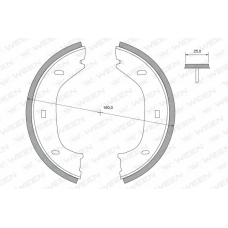 152-2302 WEEN Комплект тормозных колодок, стояночная тормозная с