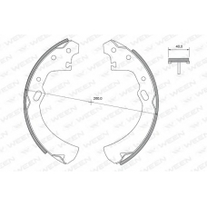 152-2393 WEEN Комплект тормозных колодок