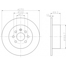 8DD 355 104-661 HELLA PAGID Тормозной диск