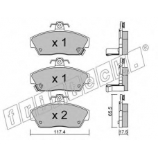 121.0 fri.tech. Комплект тормозных колодок, дисковый тормоз