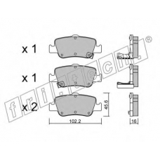 812.0 fri.tech. Комплект тормозных колодок, дисковый тормоз
