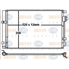 8FC 351 319-711 HELLA Конденсатор, кондиционер