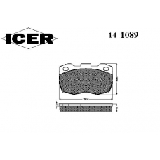 141089 ICER Комплект тормозных колодок, дисковый тормоз