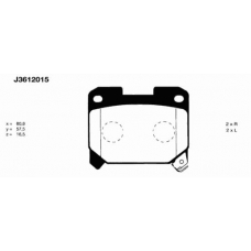 J3612015 NIPPARTS Комплект тормозных колодок, дисковый тормоз
