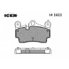 181611 ICER Комплект тормозных колодок, дисковый тормоз