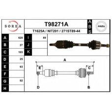 T98271A EAI Приводной вал