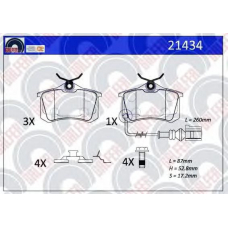 21434 GALFER Комплект тормозных колодок, дисковый тормоз