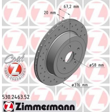 530.2463.52 ZIMMERMANN Тормозной диск