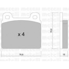 22-0078-1 METELLI Комплект тормозных колодок, дисковый тормоз