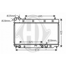 8524004 DIEDERICHS Радиатор, охлаждение двигателя