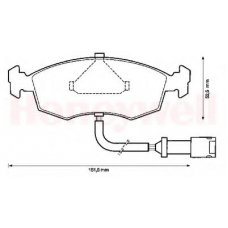 571849B BENDIX Комплект тормозных колодок, дисковый тормоз