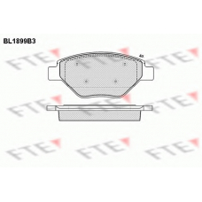 BL1899B3 FTE Комплект тормозных колодок, дисковый тормоз