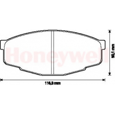 572246B BENDIX Комплект тормозных колодок, дисковый тормоз