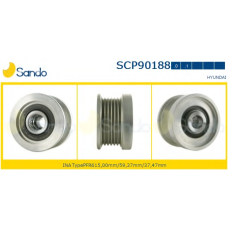 SCP90188.1 SANDO Ременный шкив, генератор