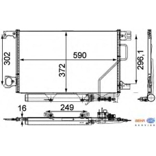 8FC 351 303-411 HELLA Конденсатор, кондиционер