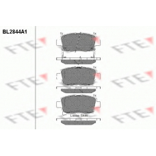 BL2844A1 FTE Комплект тормозных колодок, дисковый тормоз