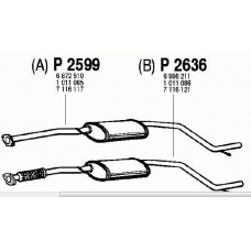 P2636 FENNO Средний глушитель выхлопных газов