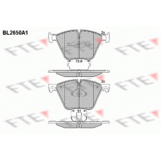 BL2650A1 FTE Комплект тормозных колодок, дисковый тормоз