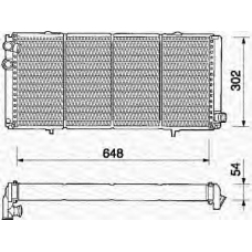 350213335000 MAGNETI MARELLI Радиатор, охлаждение двигателя