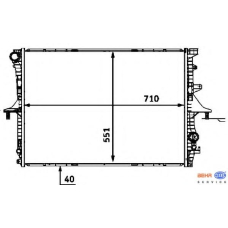 8MK 376 718-781 HELLA Радиатор, охлаждение двигателя