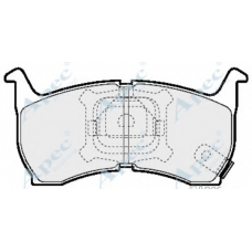 PAD661 APEC Комплект тормозных колодок, дисковый тормоз