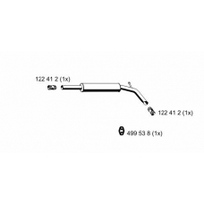 121101 ERNST Средний глушитель выхлопных газов