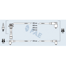 83585 FAE Комплект проводов зажигания
